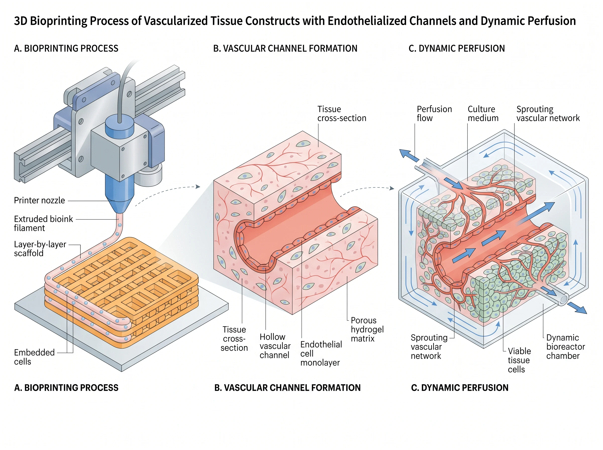 3D Bioprinted Vascular Network
