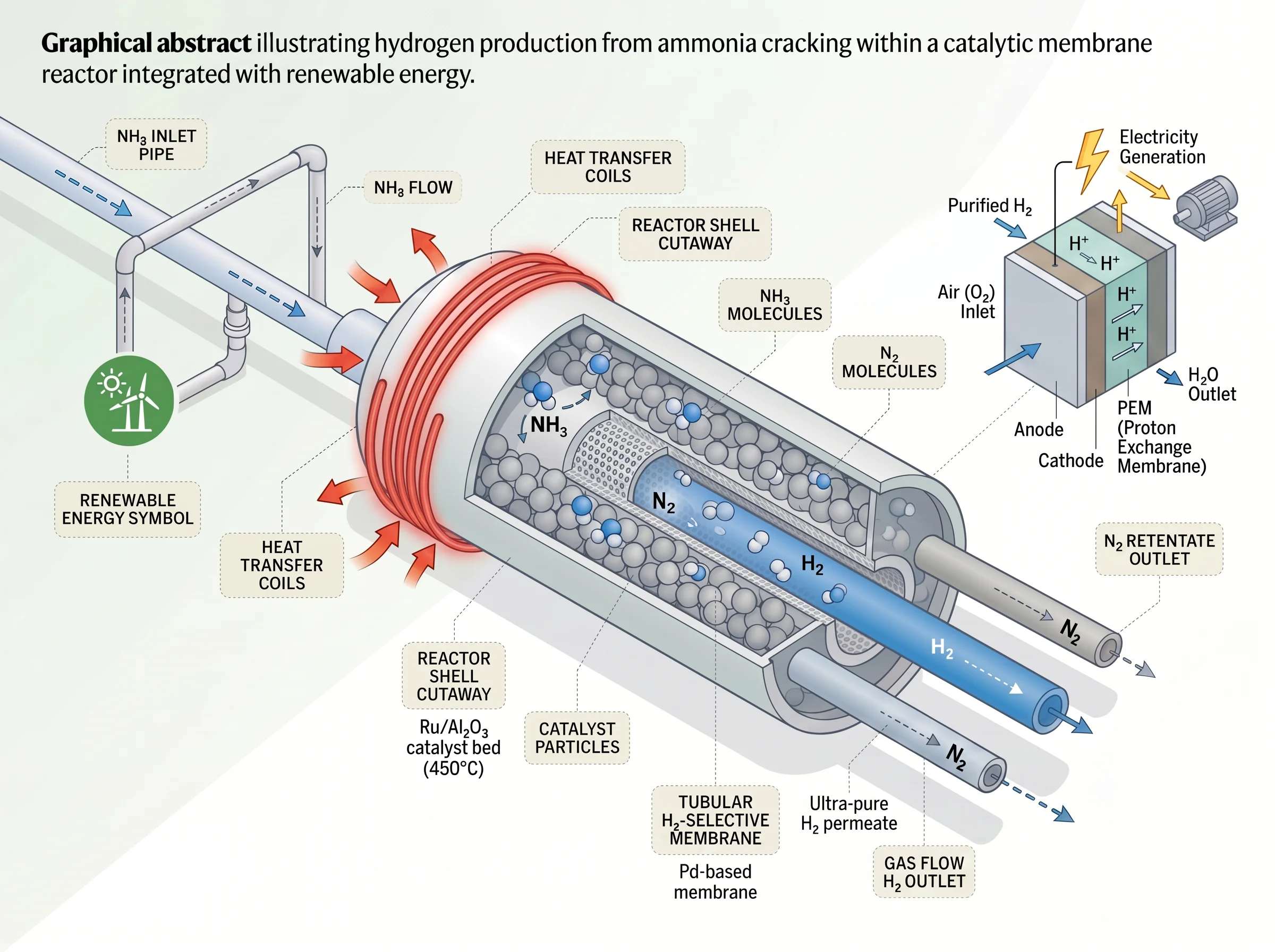 Ammonia Cracking Membrane Reactor for Hydrogen