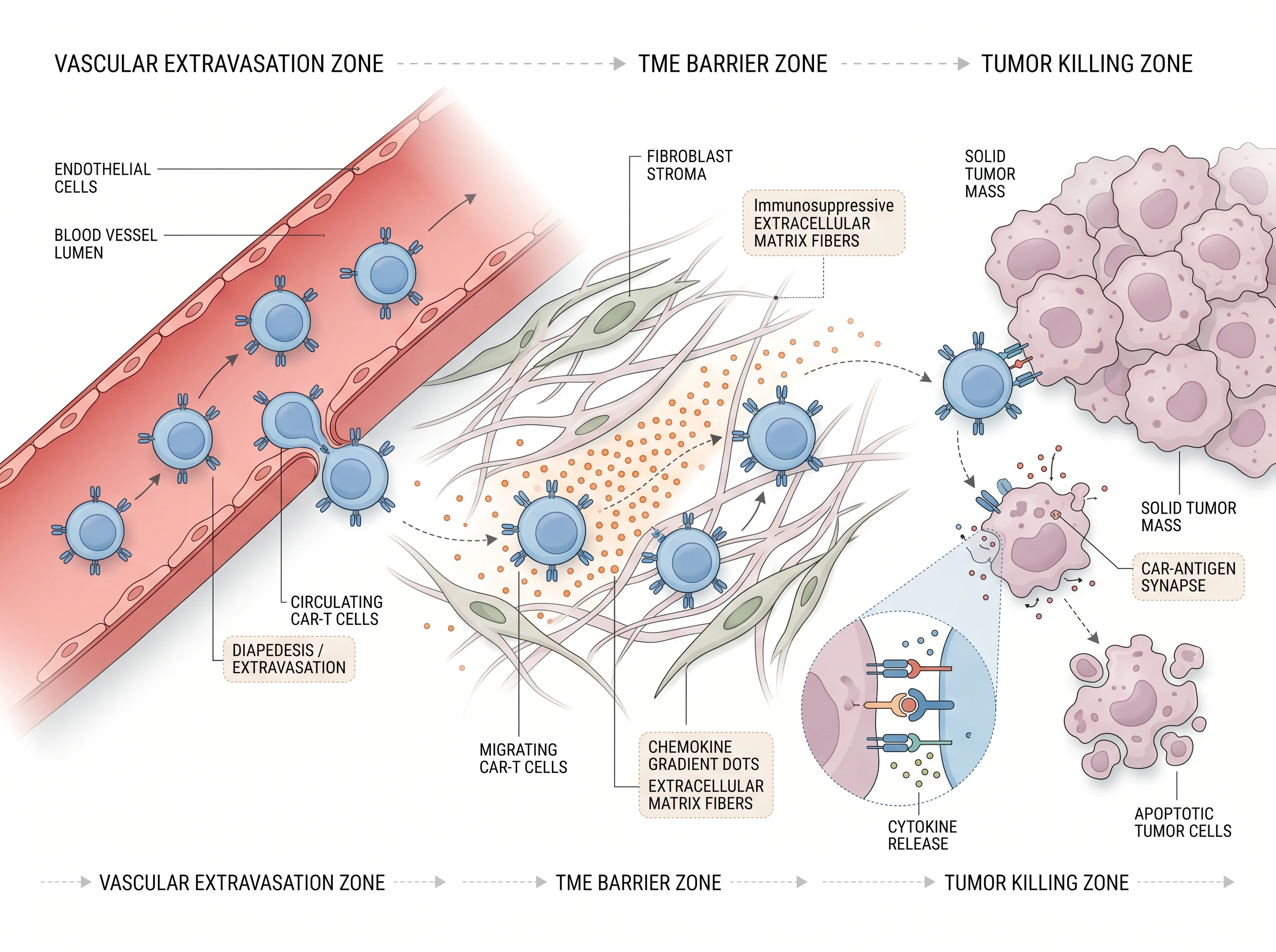 CAR-T Cell Trafficking in Solid Tumors