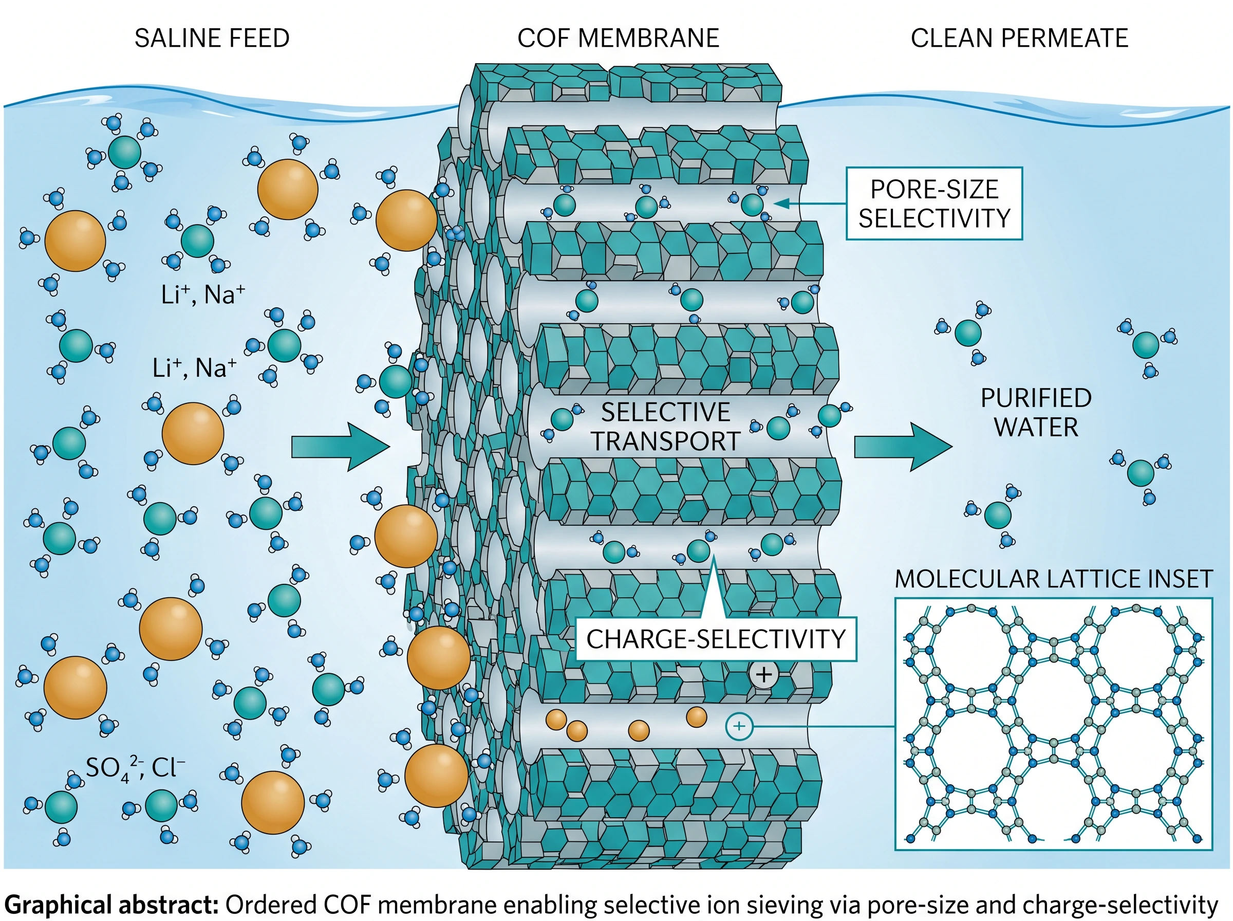 COF Membrane Ion Sieving
