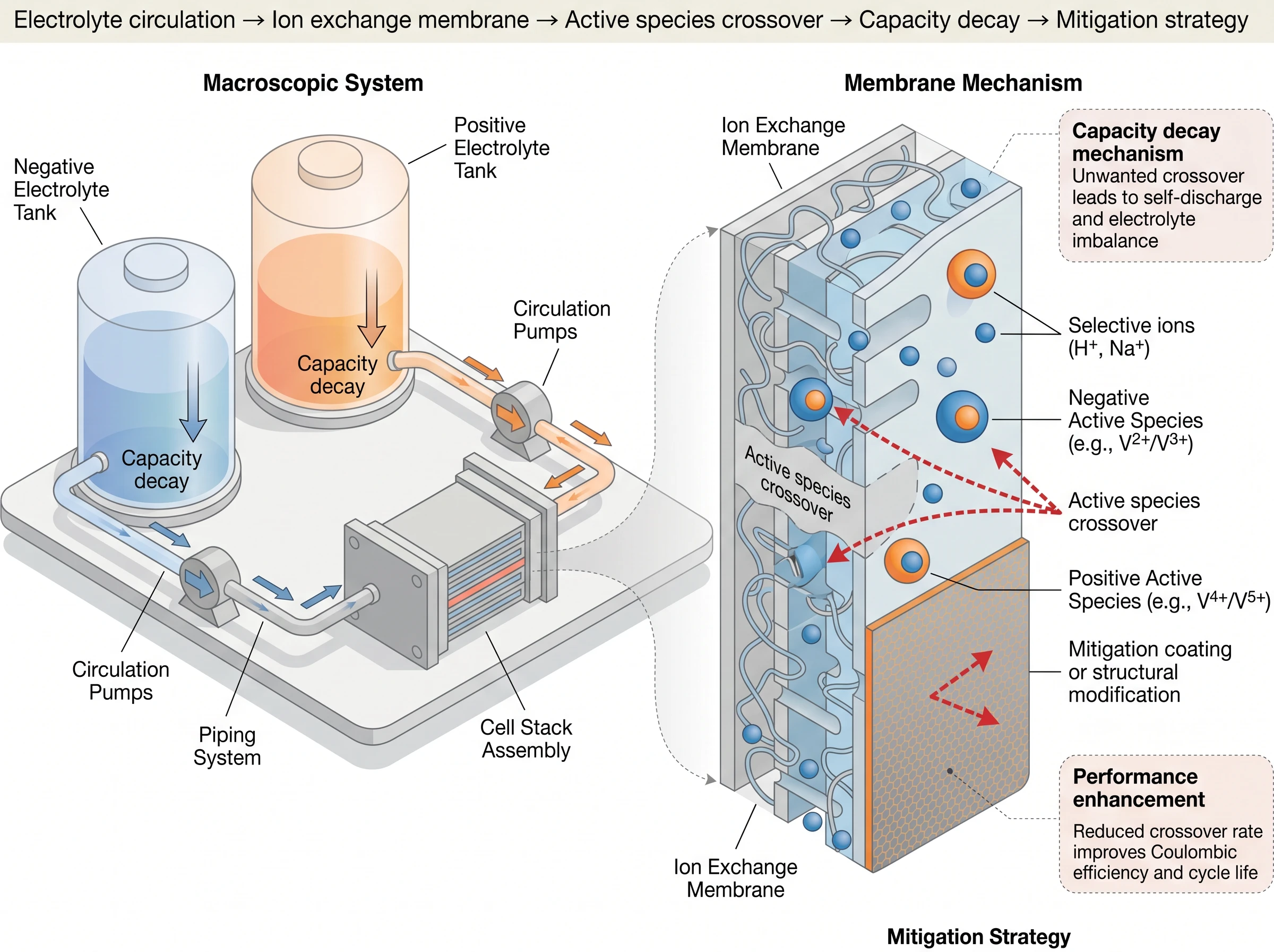 Redox Flow Battery Membrane Crossover