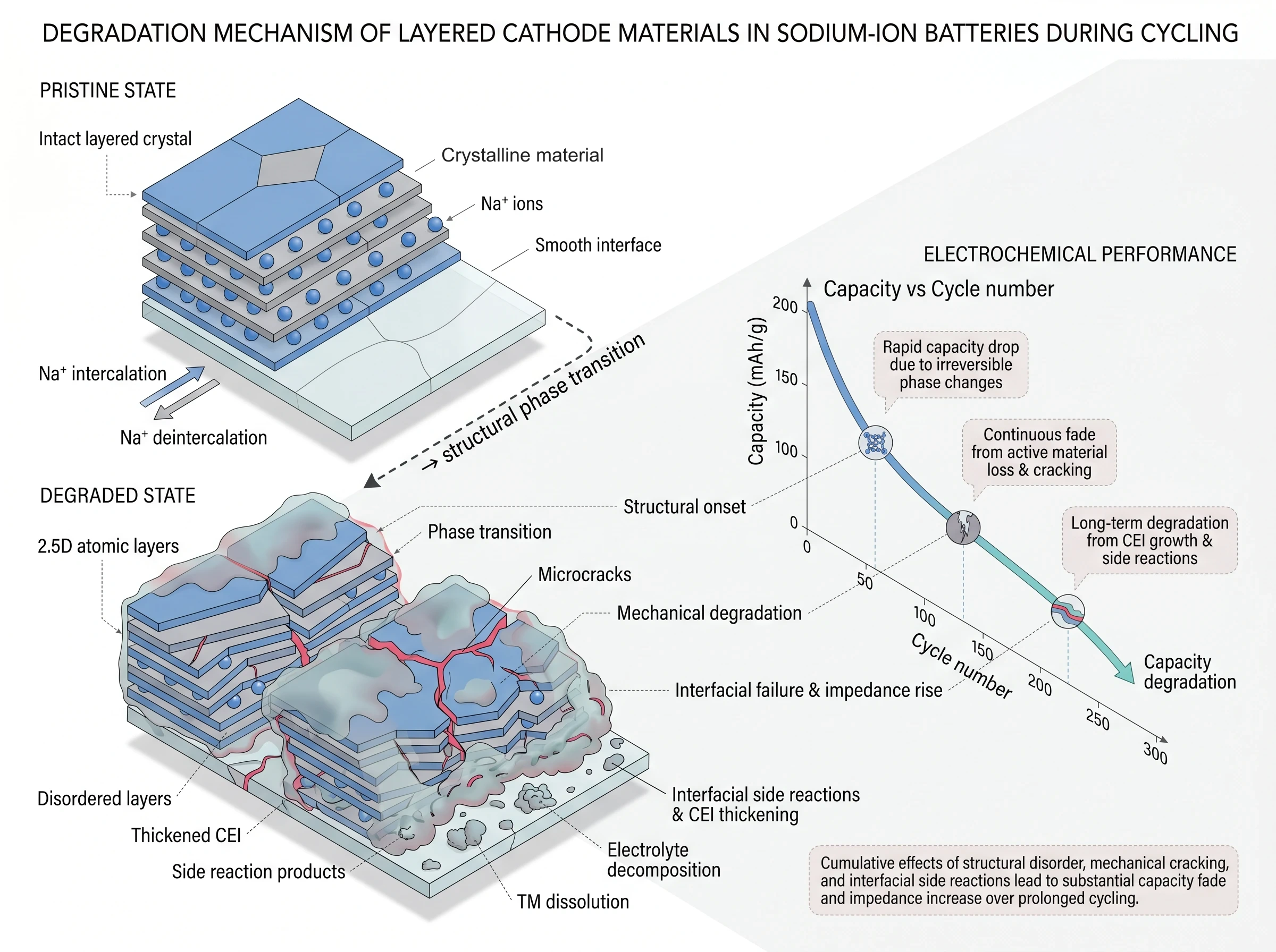 Sodium-Ion Cathode Degradation