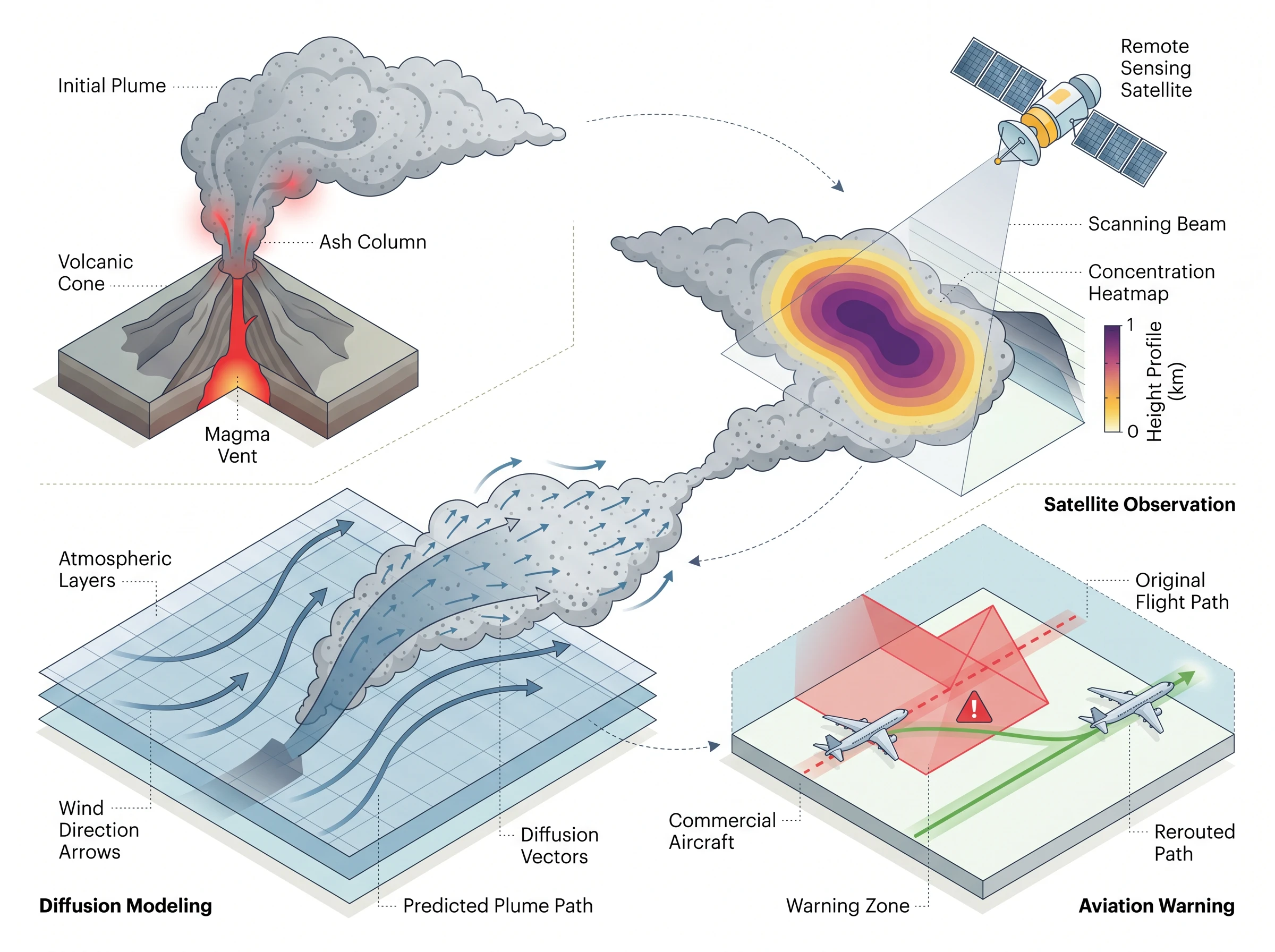 Volcanic Ash Cloud Satellite Tracking