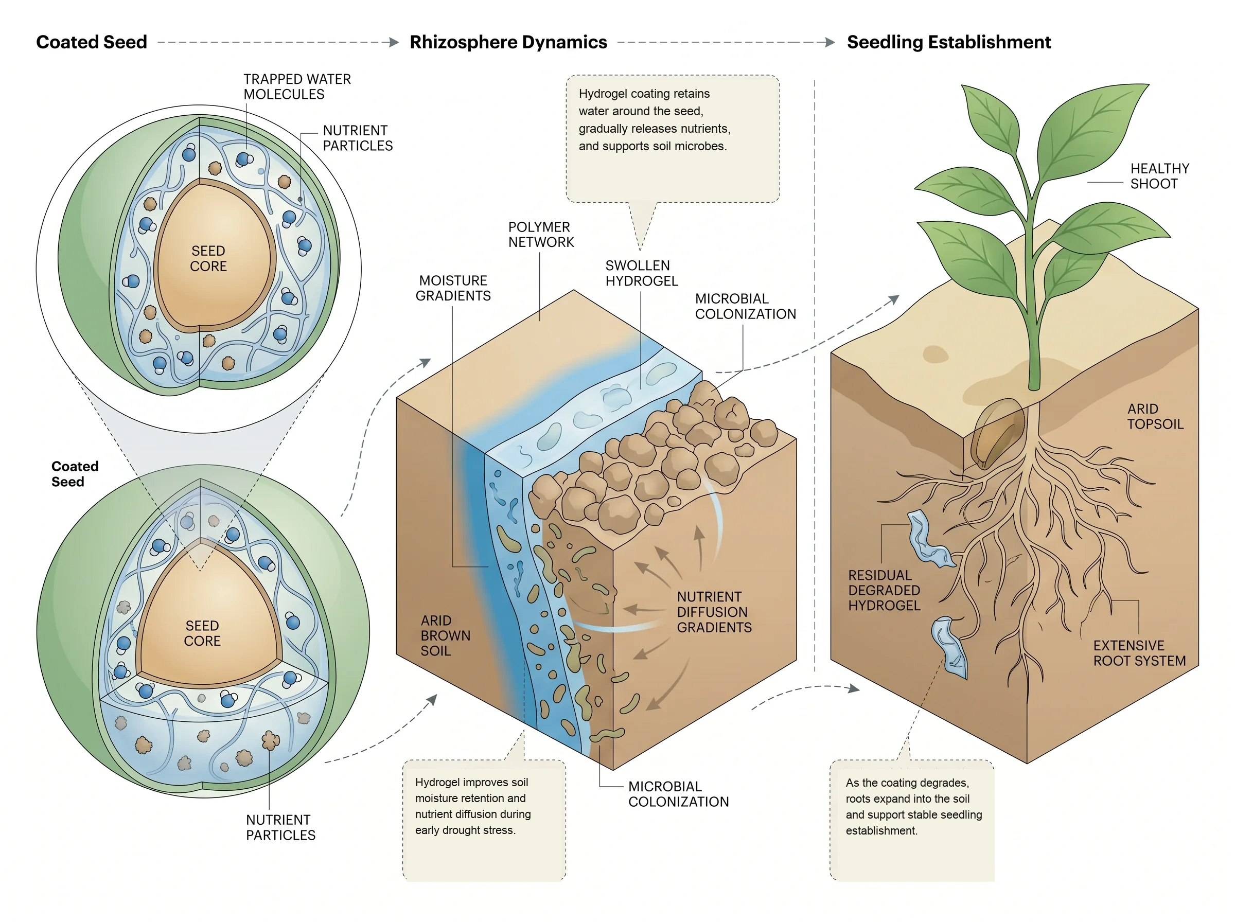 Hydrogel Seed Coating for Drought Resilience