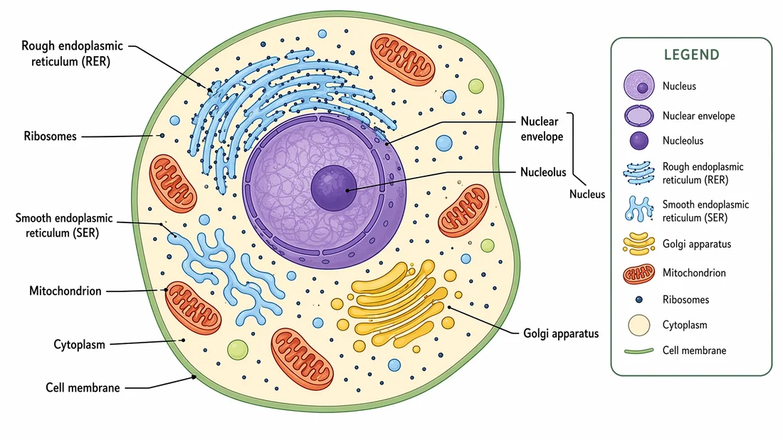 Cell organelle reference image