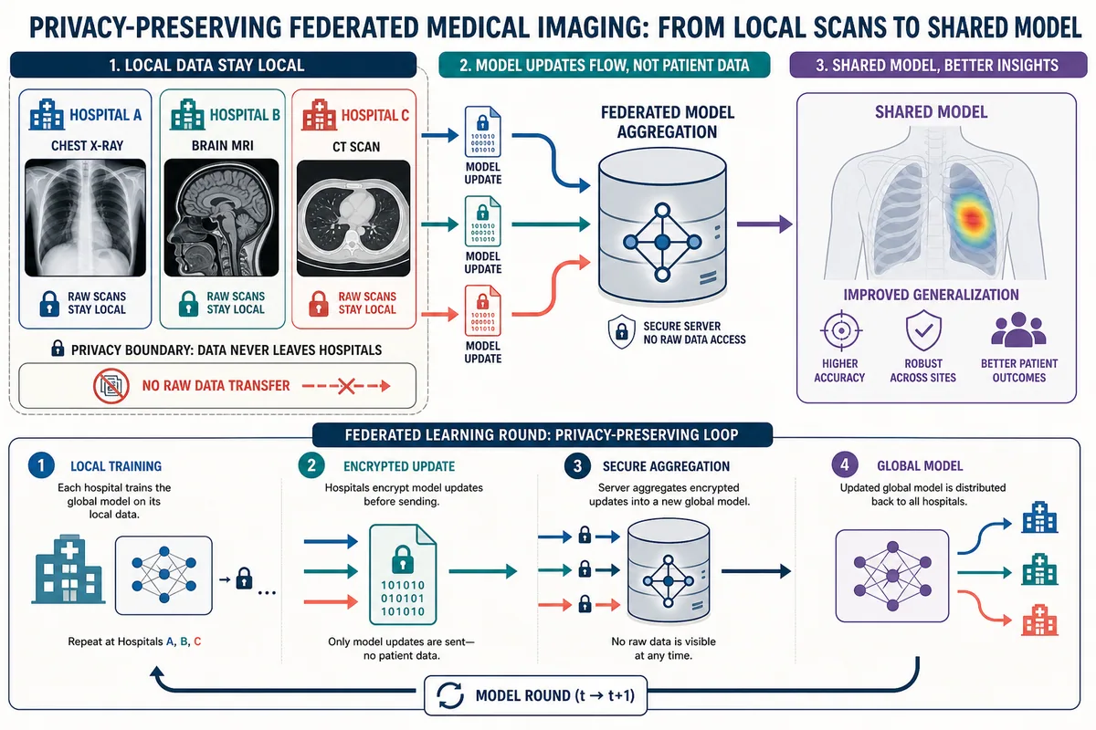 Generated privacy-preserving federated medical-imaging figure