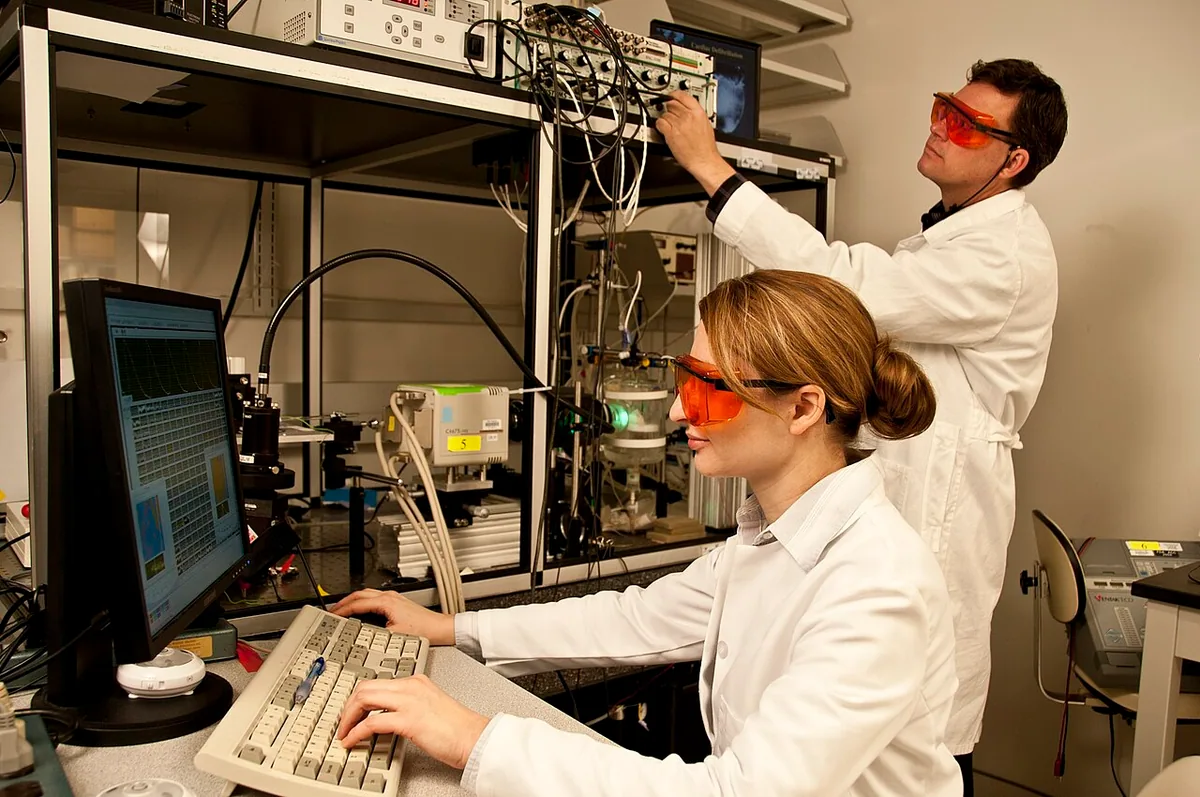 Real medical-device instrument setup in a laboratory
