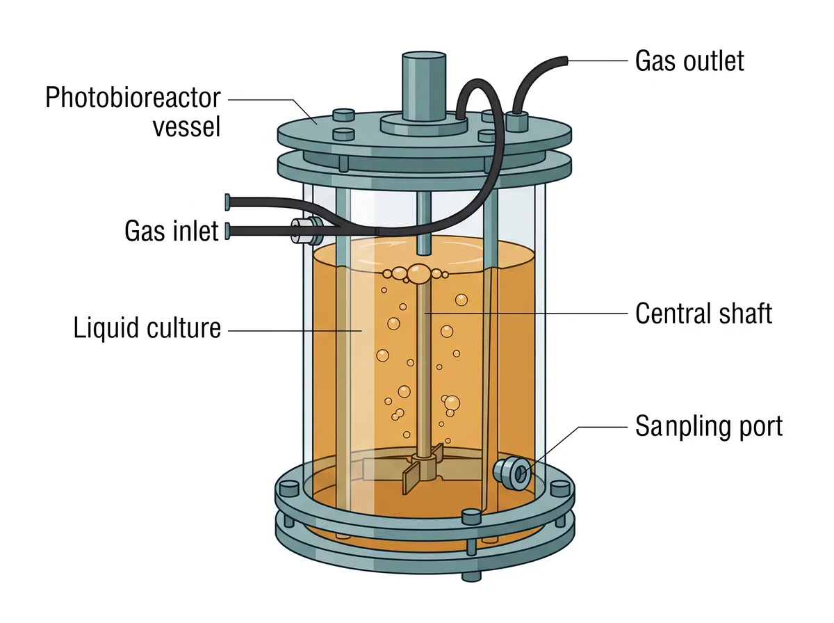 Labeled photobioreactor methods schematic